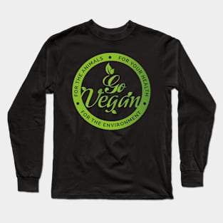 Go Vegan Vegetarian Veganism Long Sleeve T-Shirt